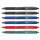Pilot FriXion Clicker 6er-Pack – radierbare Tintenroller (2× Blau, 2× Schwarz, 1× Rot, 1× Grün)